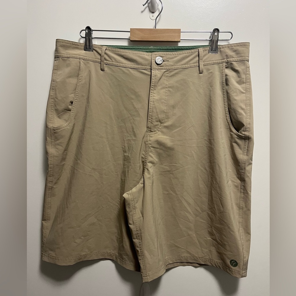 Free Fly Shorts Mens Beige Golf Casual Stretch Size 36